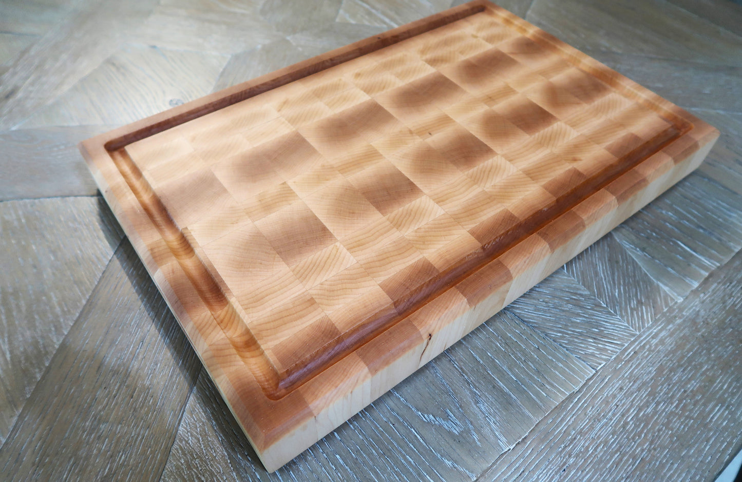 SOLID MAPLE END GRAIN BUTCHER BLOCK CUTTING BOARD