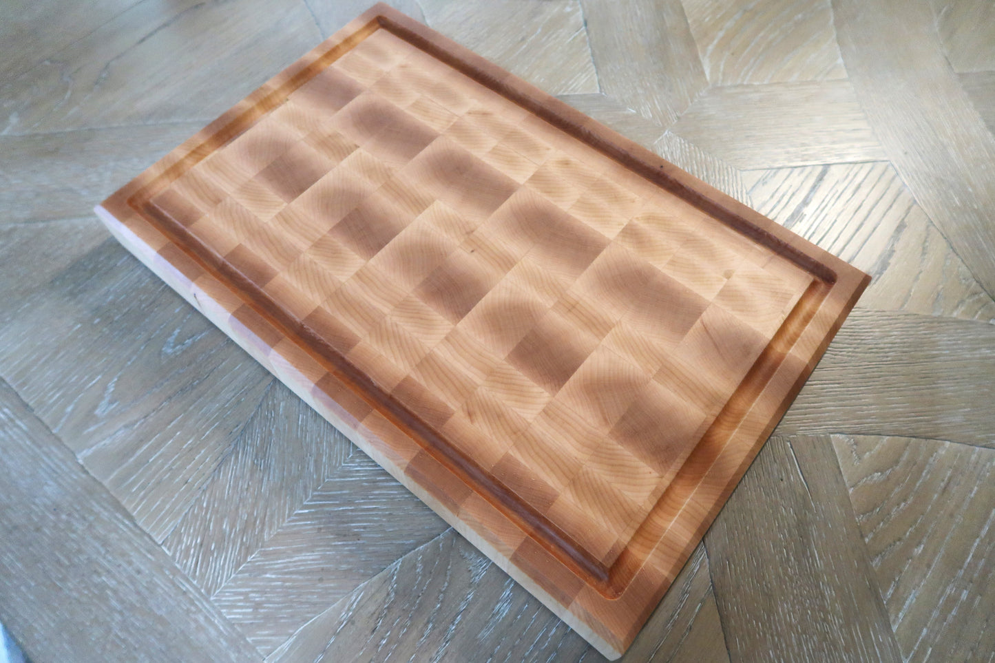 SOLID MAPLE END GRAIN BUTCHER BLOCK CUTTING BOARD