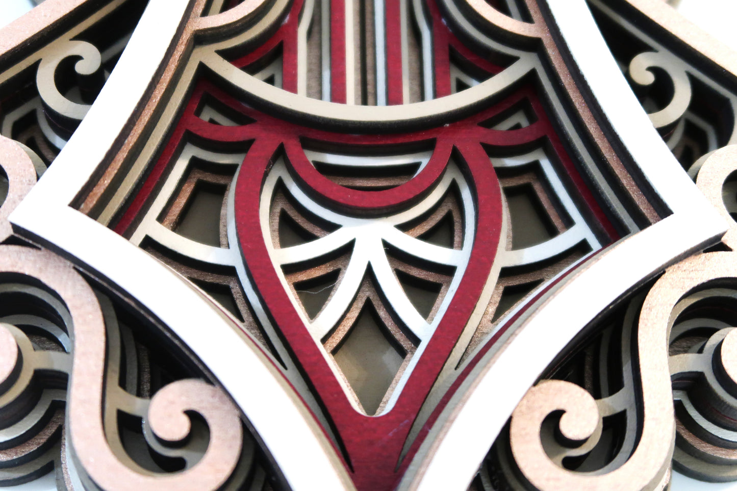 MULTI LAYER HANDMADE LASER CUT WOODEN CROSS WALL ART (ECW#1)