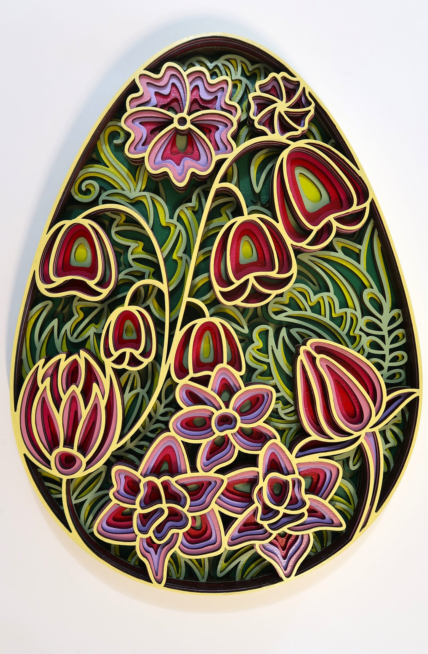 EASTER EGG 3-D MULTI LAYERED WALL ART MANDALA