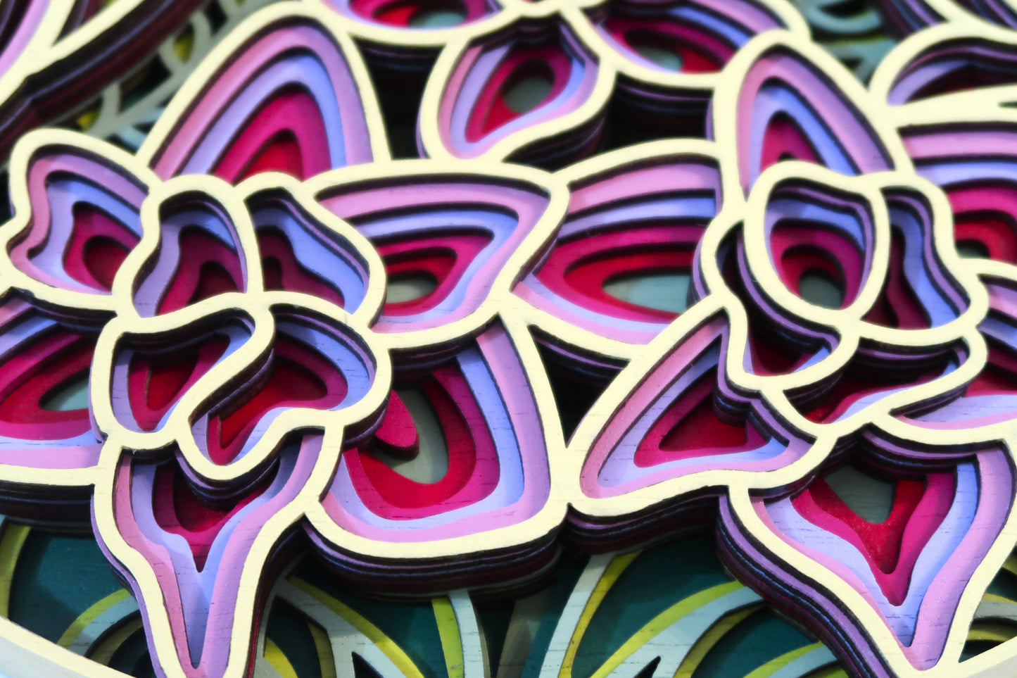 EASTER EGG 3-D MULTI LAYERED WALL ART MANDALA