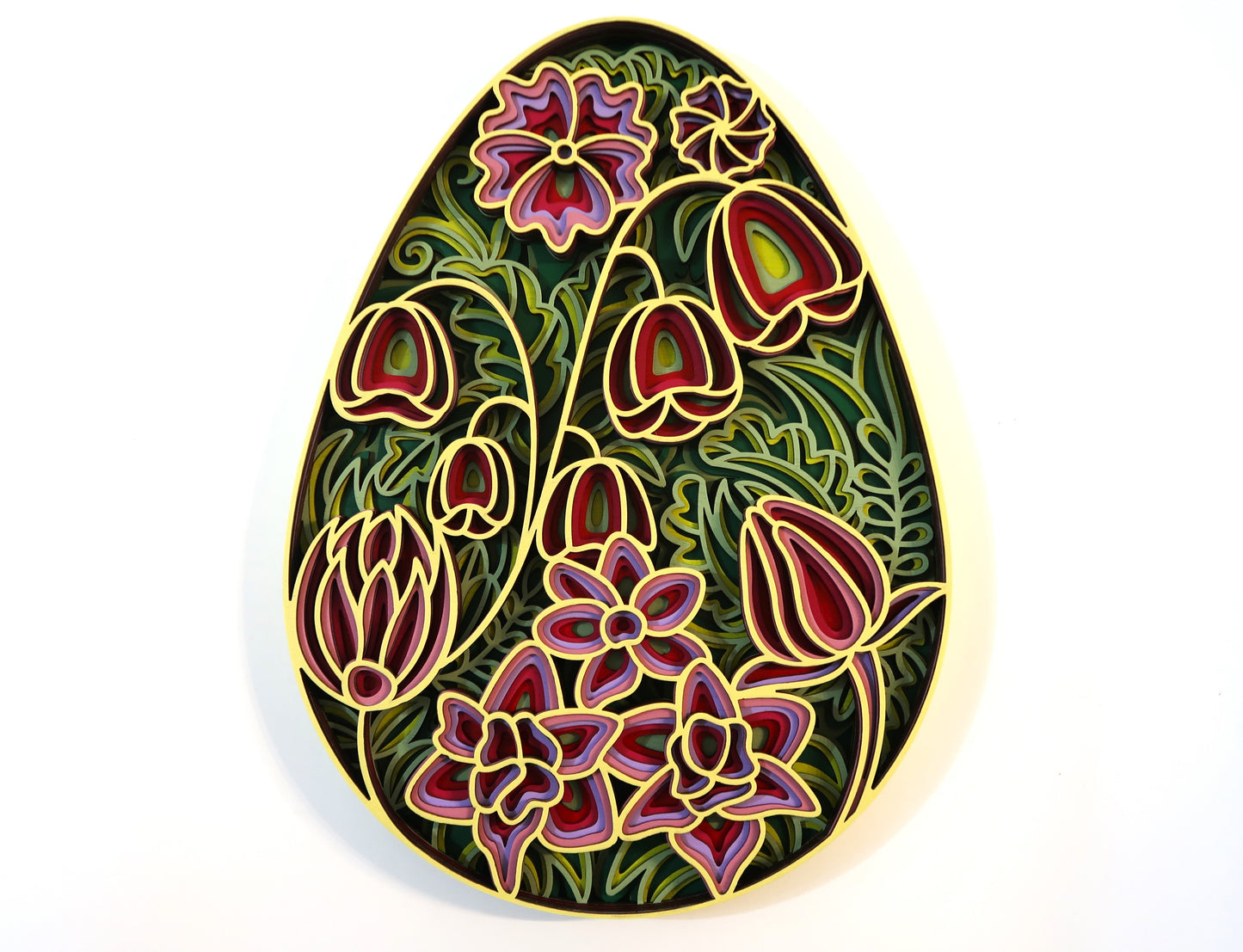 EASTER EGG 3-D MULTI LAYERED WALL ART MANDALA