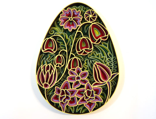 EASTER EGG 3-D MULTI LAYERED WALL ART MANDALA