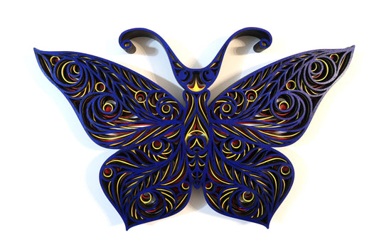 FRUIT BUTTERFLY 3-D LAYERED WALL ART #2