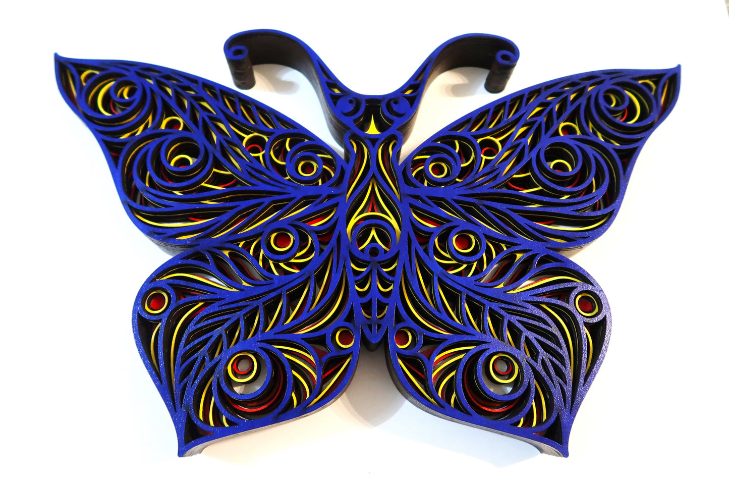 FRUIT BUTTERFLY 3-D LAYERED WALL ART #2