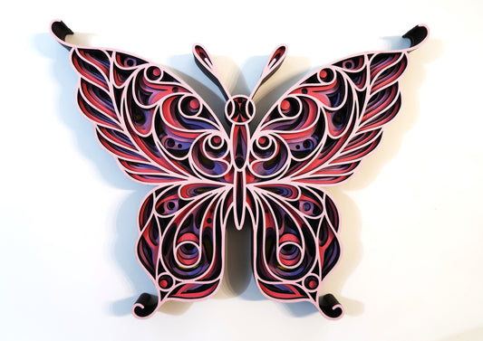 SPRING BUTTERFLY 3-D LAYERED WALL ART #3 (Large)