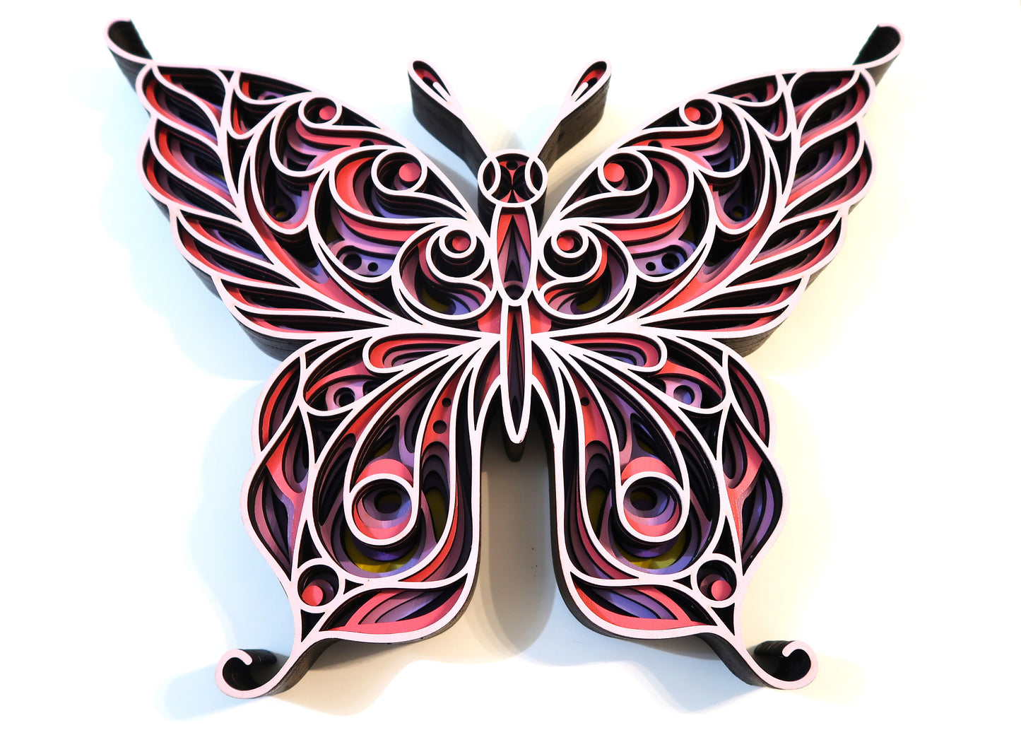 SPRING BUTTERFLY 3-D LAYERED WALL ART #3 (Large)