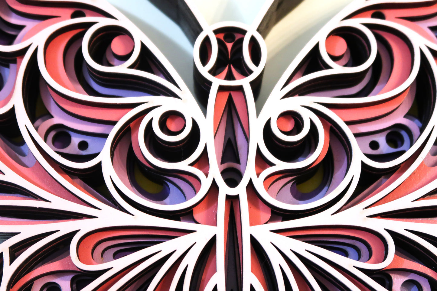 SPRING BUTTERFLY 3-D LAYERED WALL ART #3 (Large)