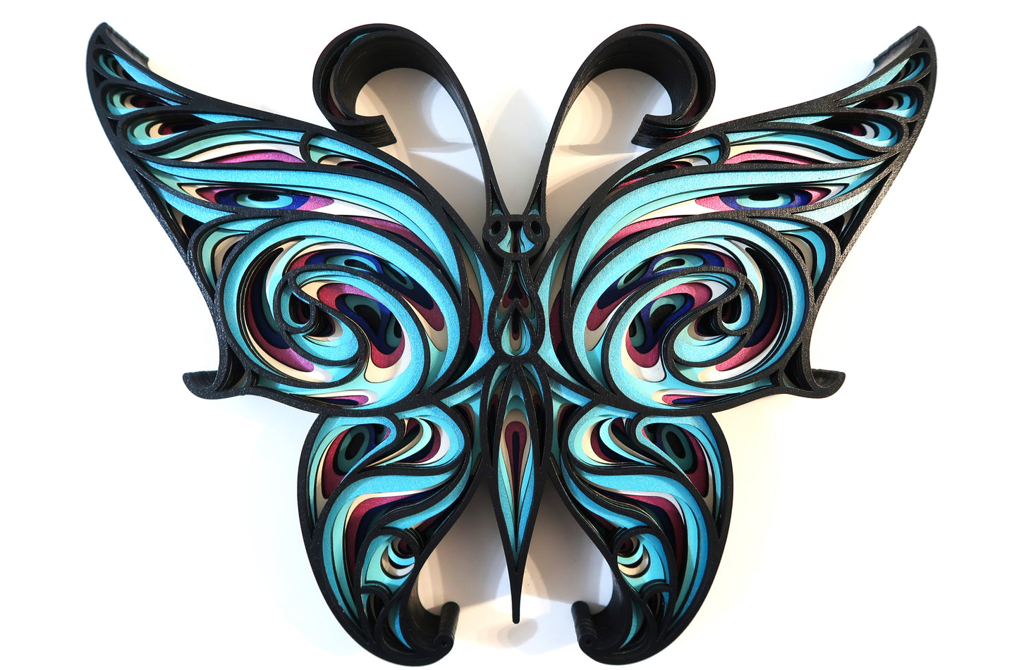 BERRY BUTTERFLY 3-D LAYERED WALL ART