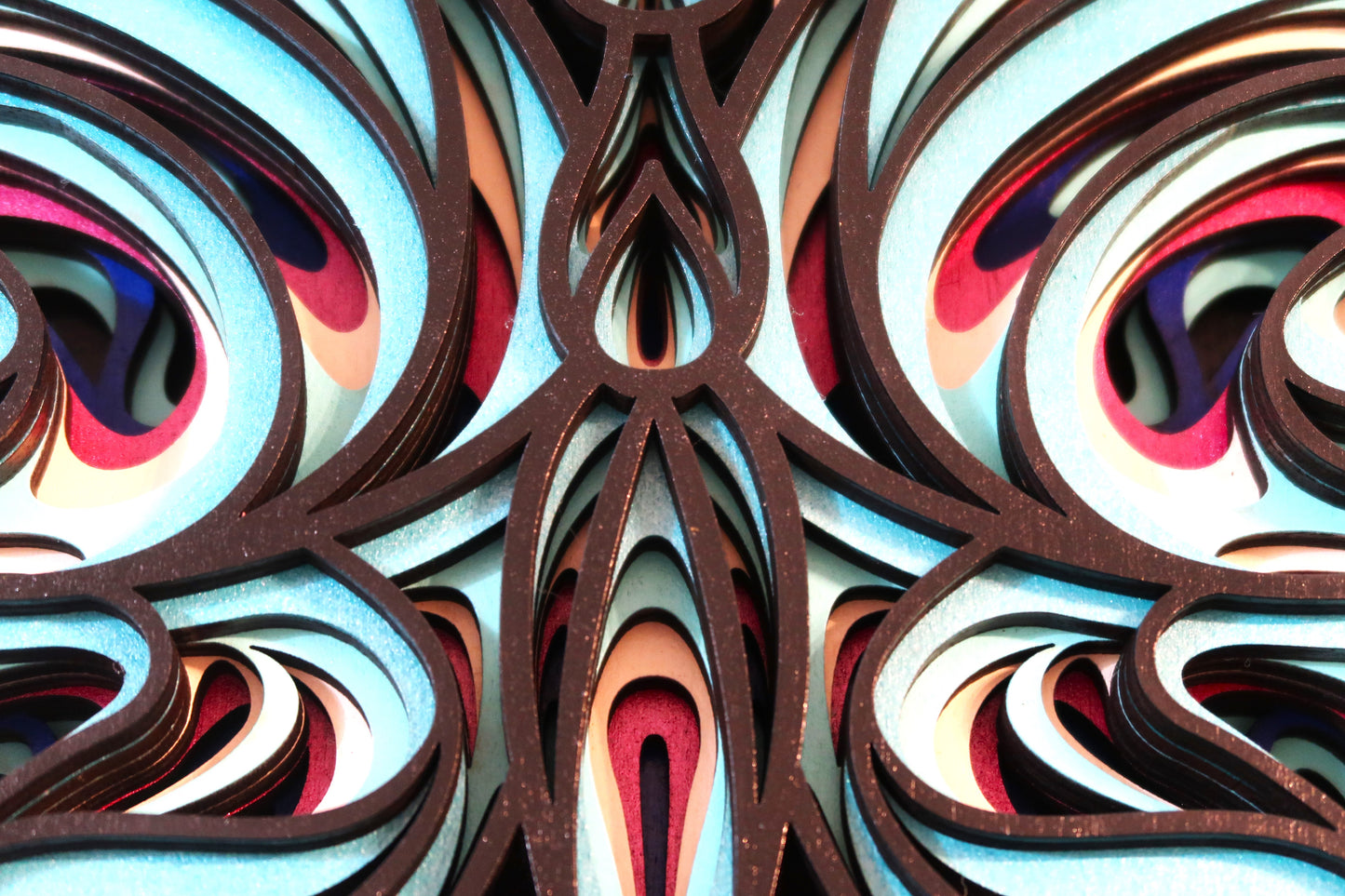 BERRY BUTTERFLY 3-D LAYERED WALL ART