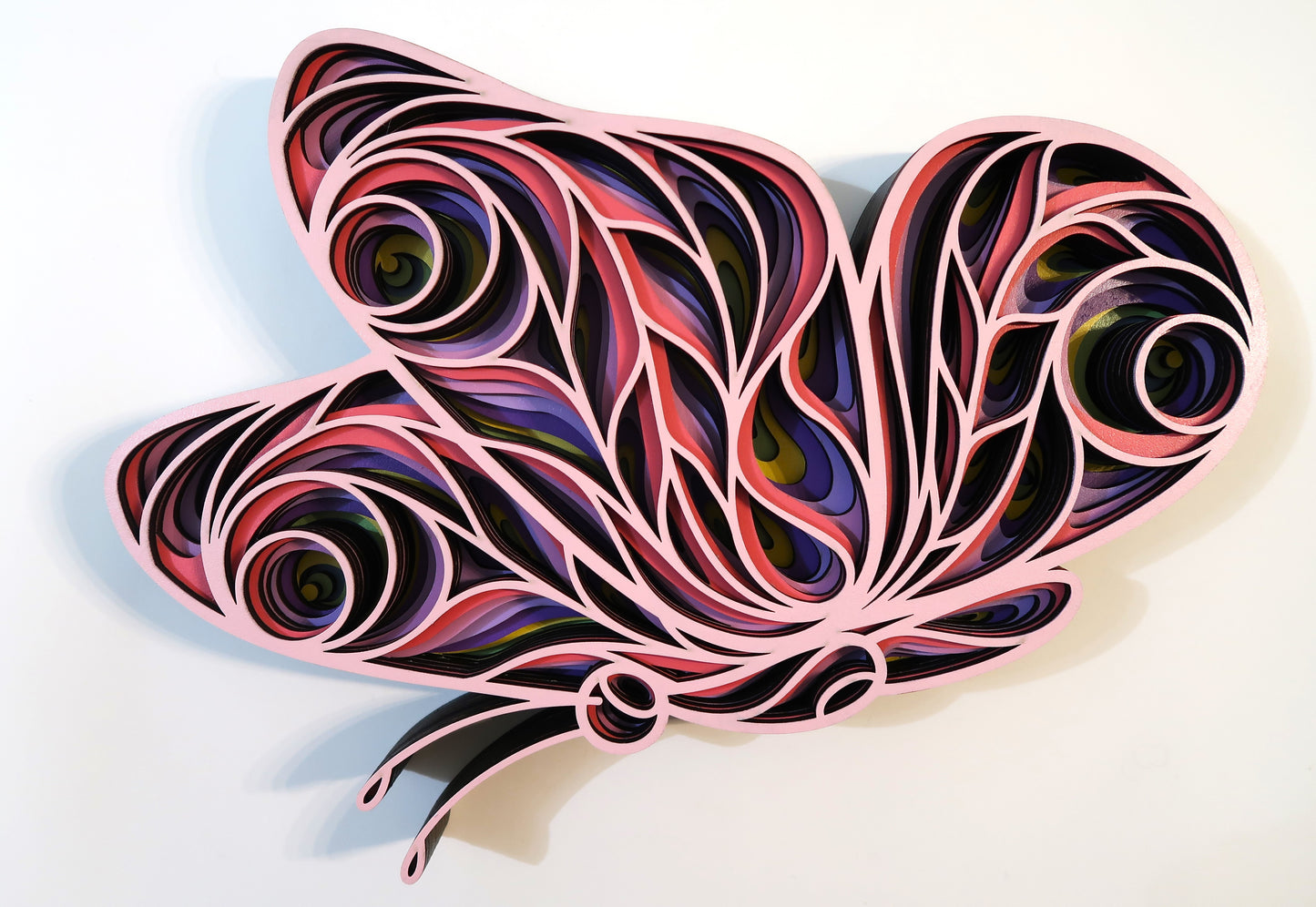SUMMER BUTTERFLY 3-D LAYERED WALL ART