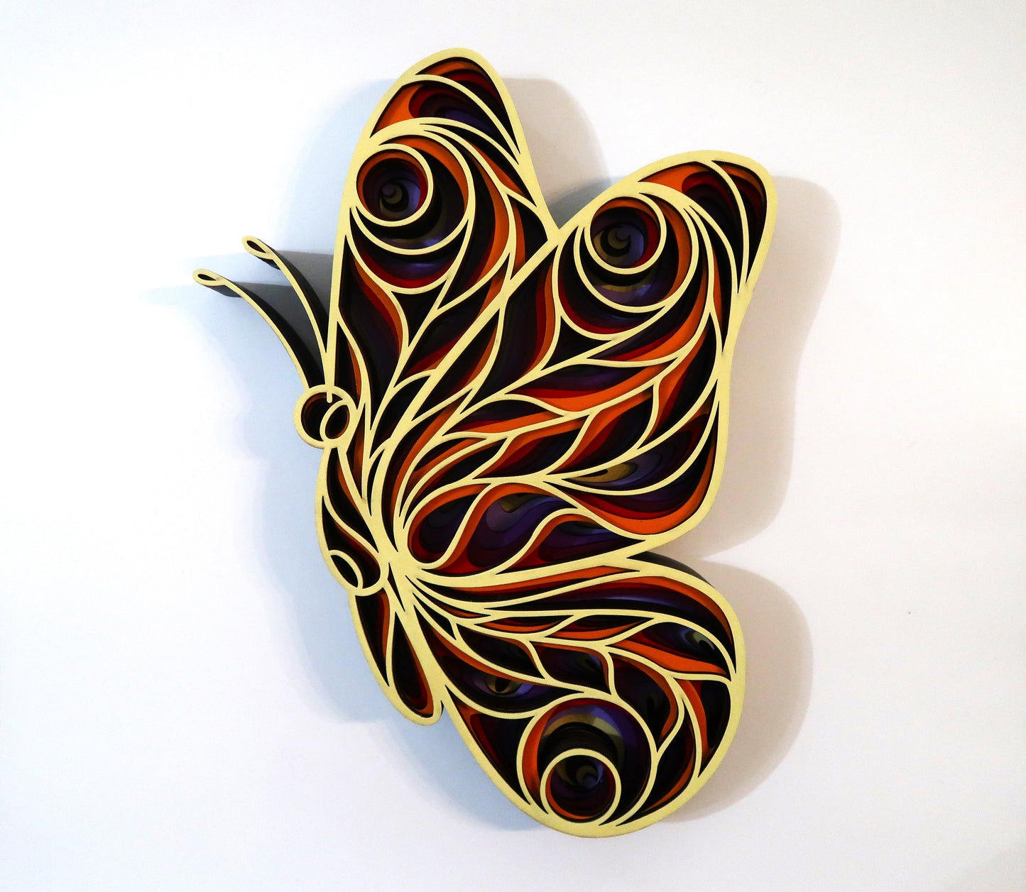 SUMMER BUTTERFLY 3-D LAYERED WALL ART #2