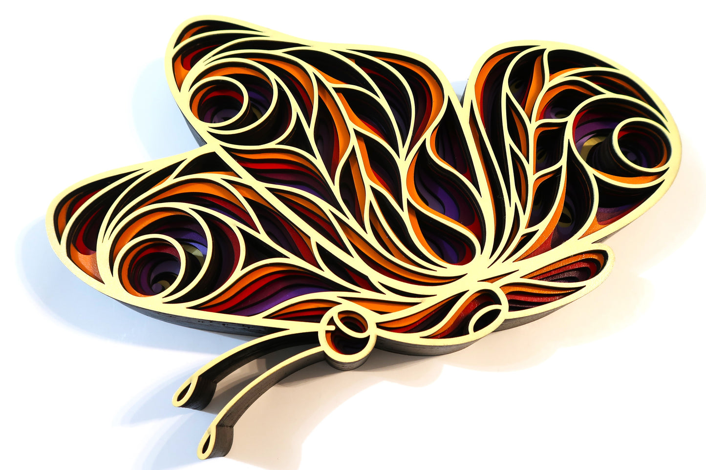 SUMMER BUTTERFLY 3-D LAYERED WALL ART #2