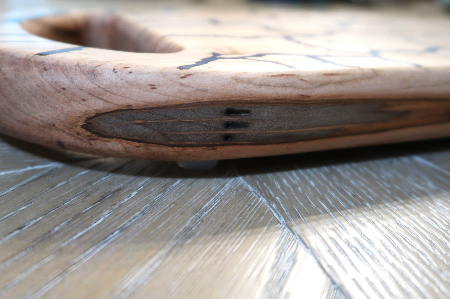 AMBROSIA MAPLE WITH RESIN GROUND CRACKS EFFECT SERVING BOARD