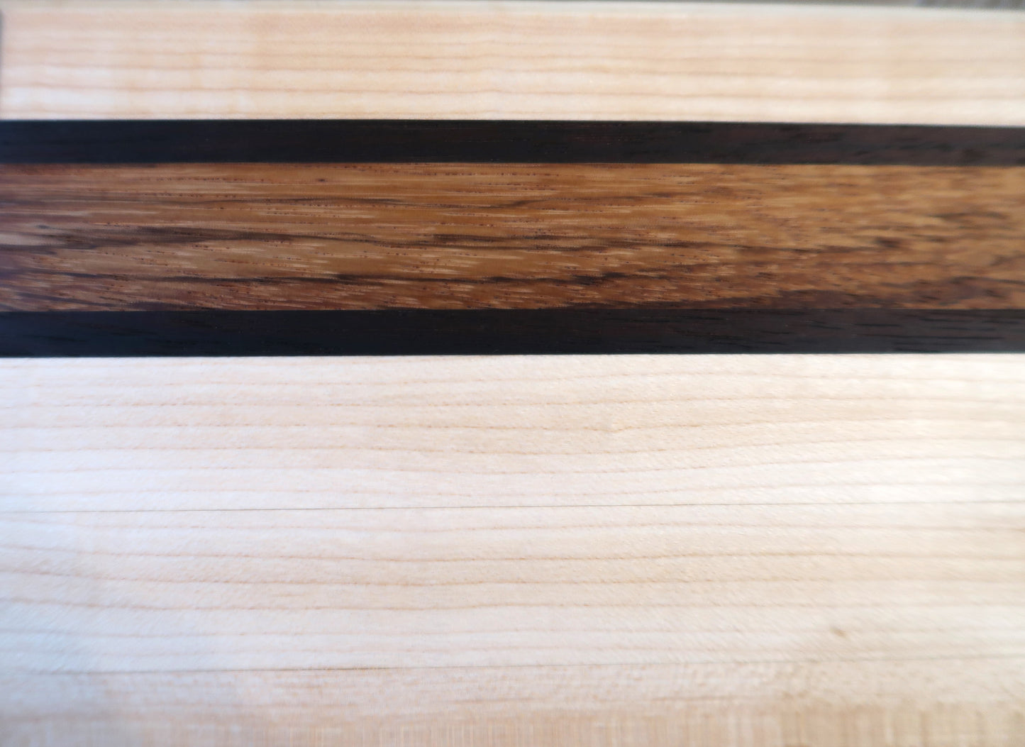 MAPLE WITH ZEBRAWOOD & WENGE "GIN & JUICE" BAR TOP CUTTING BOARD