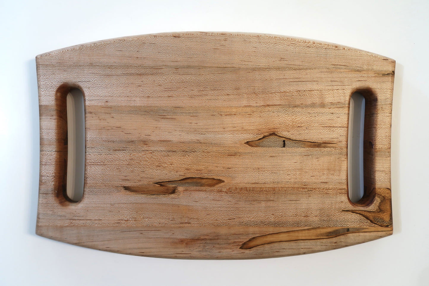 AMBROSIA MAPLE WITH RESIN "FRACTAL TREE" WARPED RECTANGLE SERVING BOARD