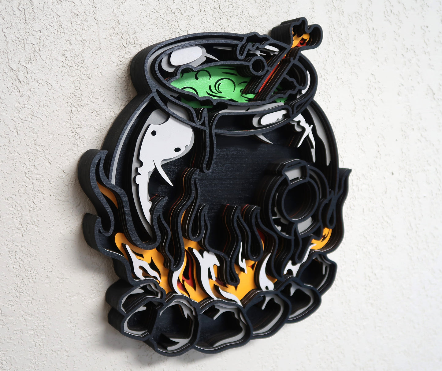 WITCHES CAULDRON MULTILAYER 3-D WALL ART