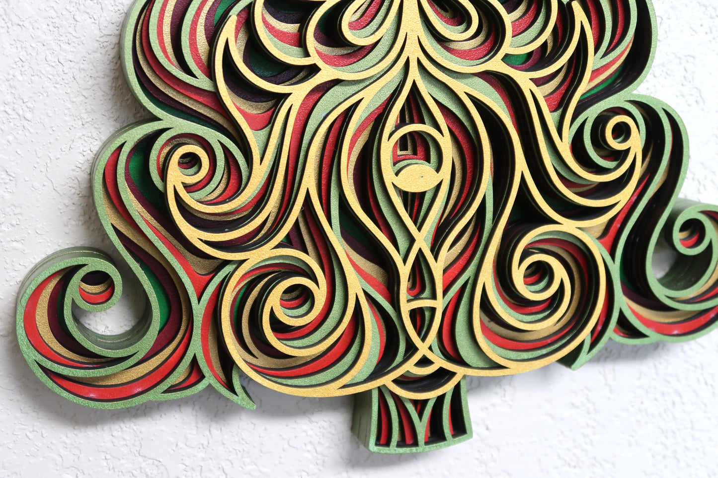 CHRISTMAS TREE  MULTILAYER 3-D WALL ART