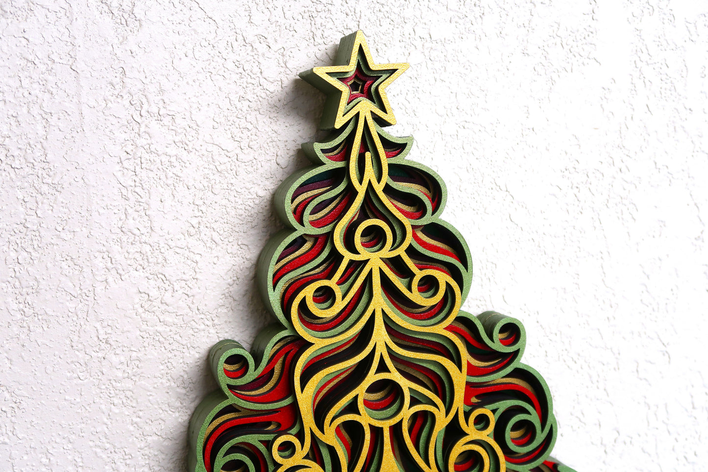 CHRISTMAS TREE  MULTILAYER 3-D WALL ART