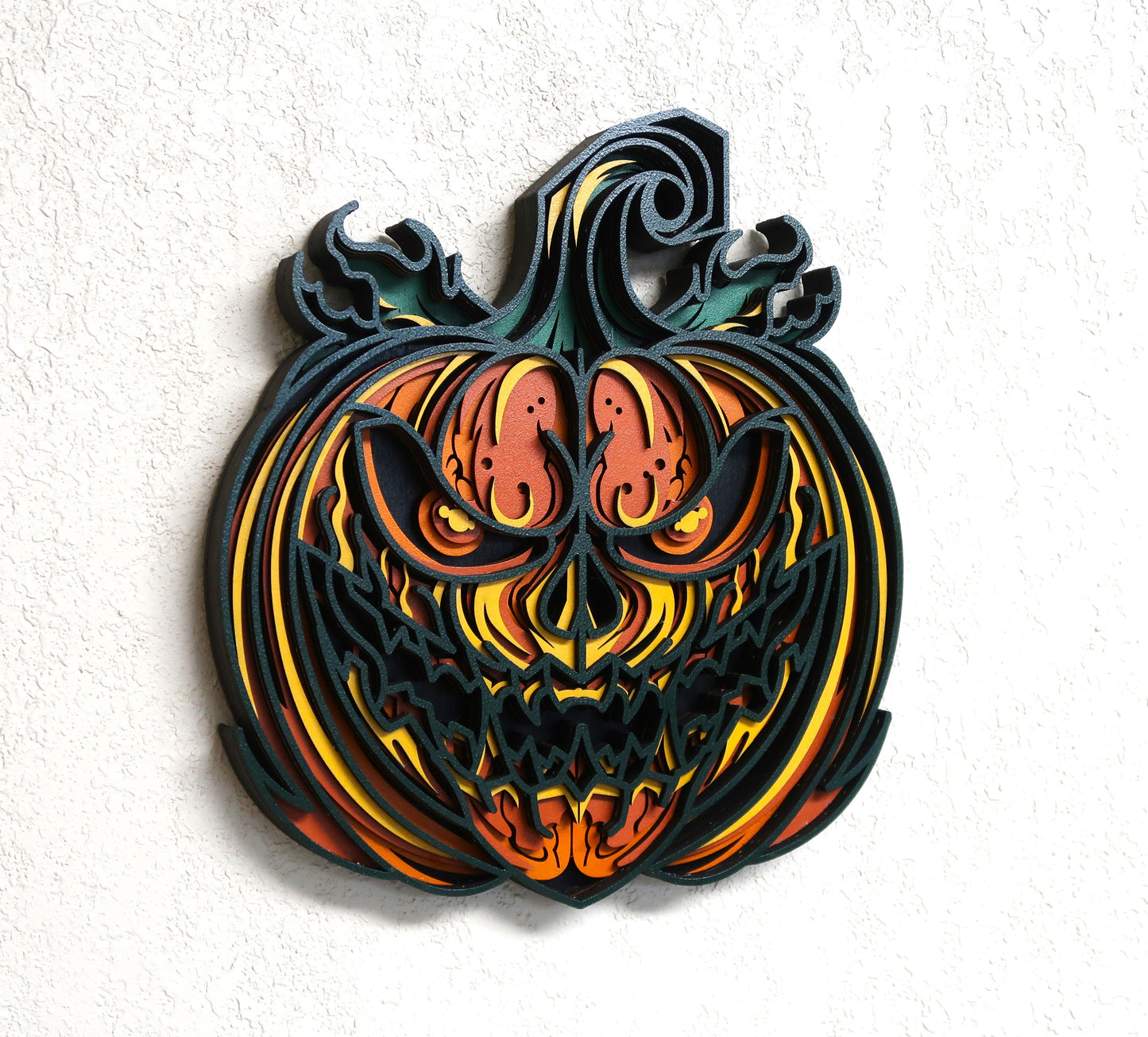 HALLOWEEN PUMPKIN MULTILAYER 3-D WALL ART