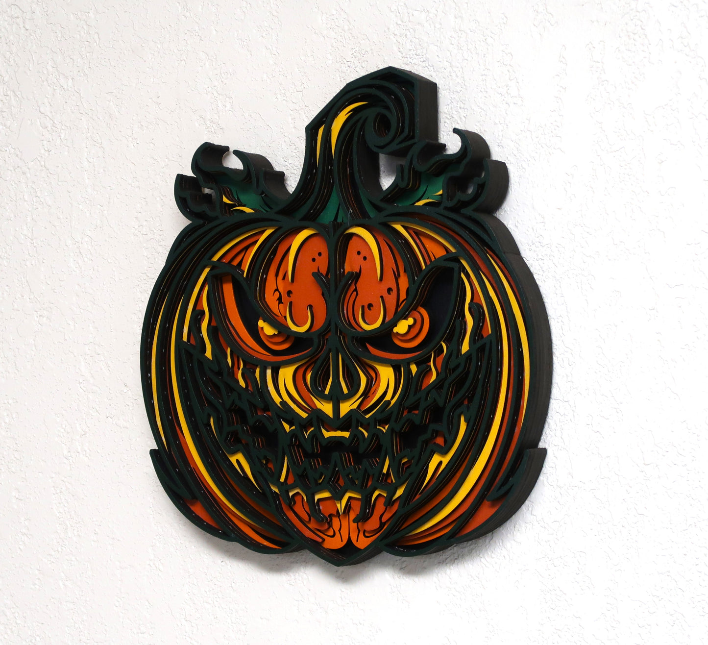 HALLOWEEN PUMPKIN MULTILAYER 3-D WALL ART