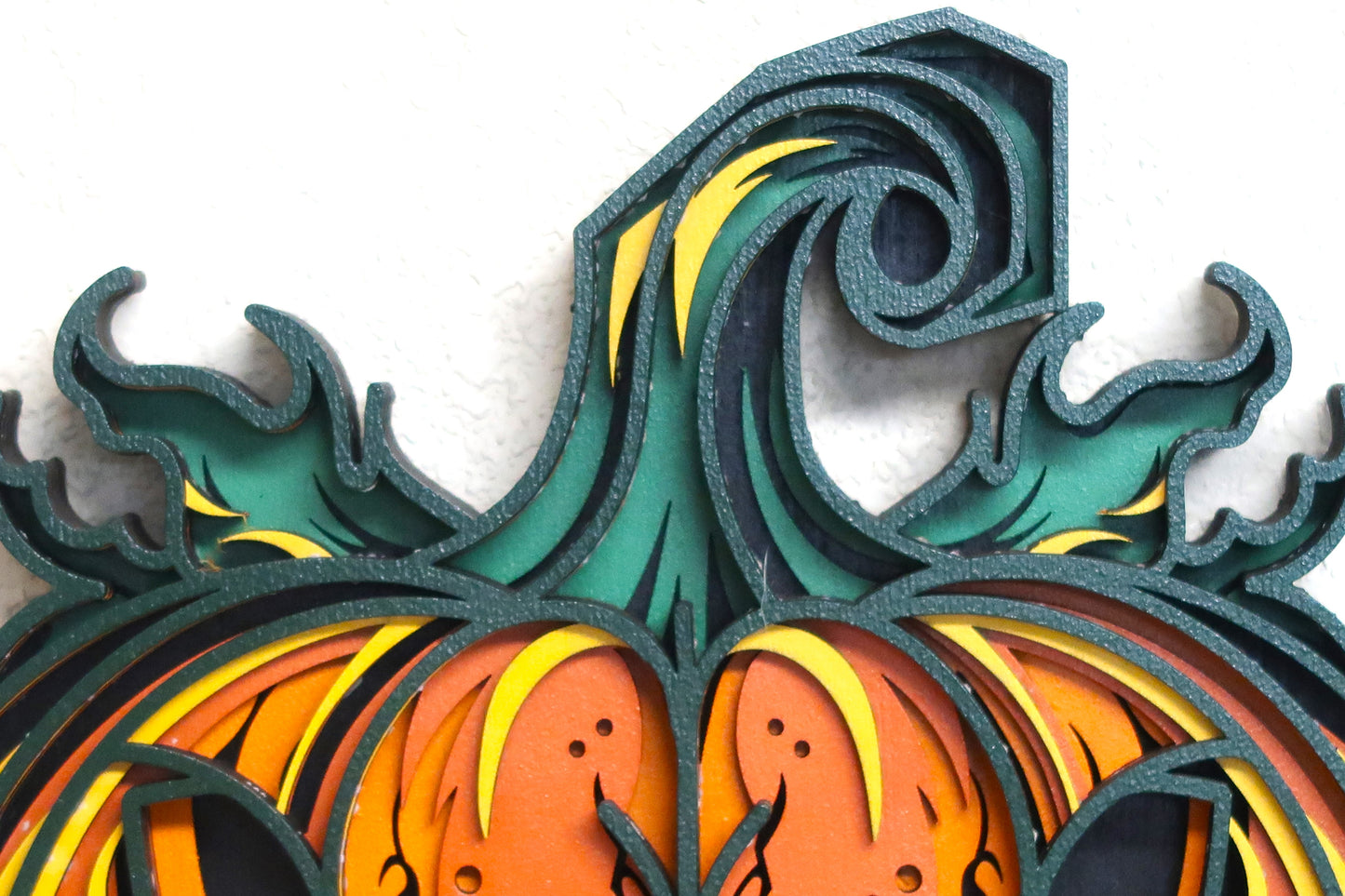 HALLOWEEN PUMPKIN MULTILAYER 3-D WALL ART