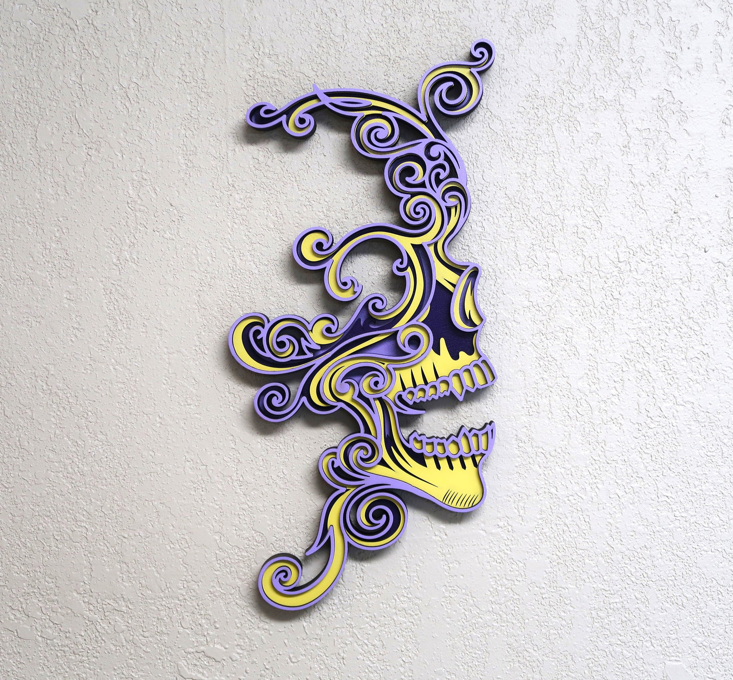 VINTAGE SKULL MULTILAYER 3-D WALL ART