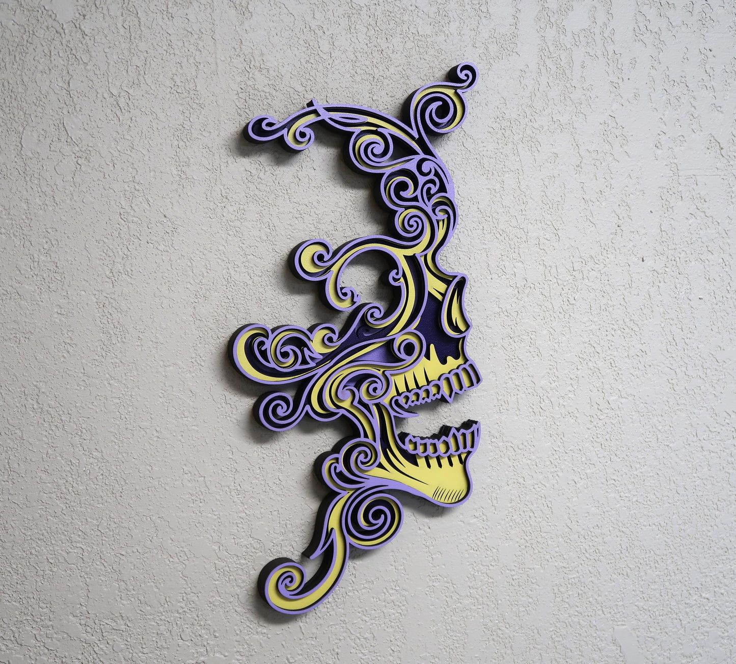 VINTAGE SKULL MULTILAYER 3-D WALL ART