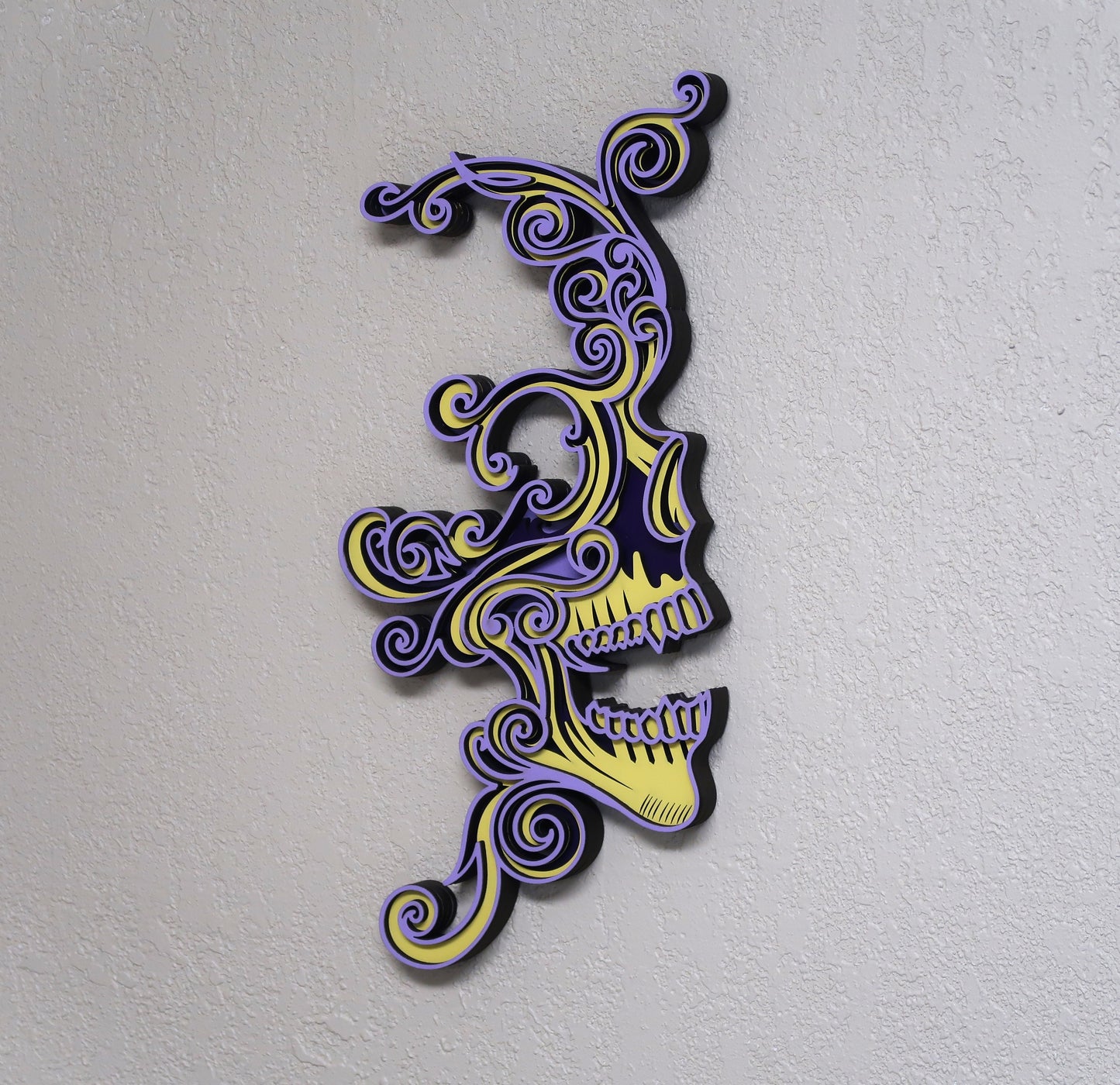 VINTAGE SKULL MULTILAYER 3-D WALL ART