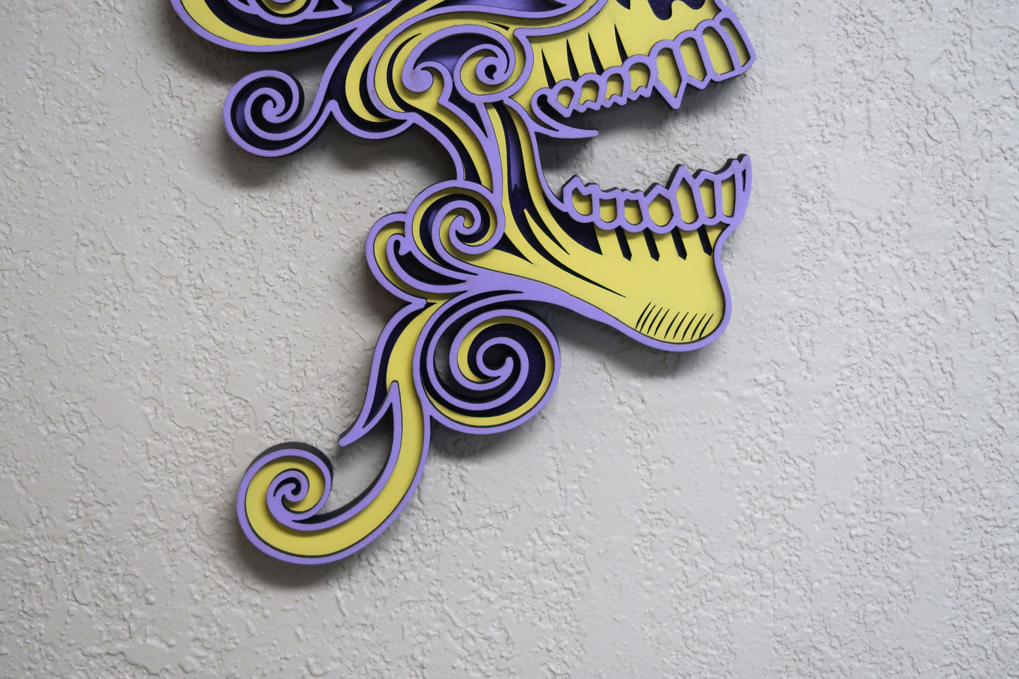 VINTAGE SKULL MULTILAYER 3-D WALL ART