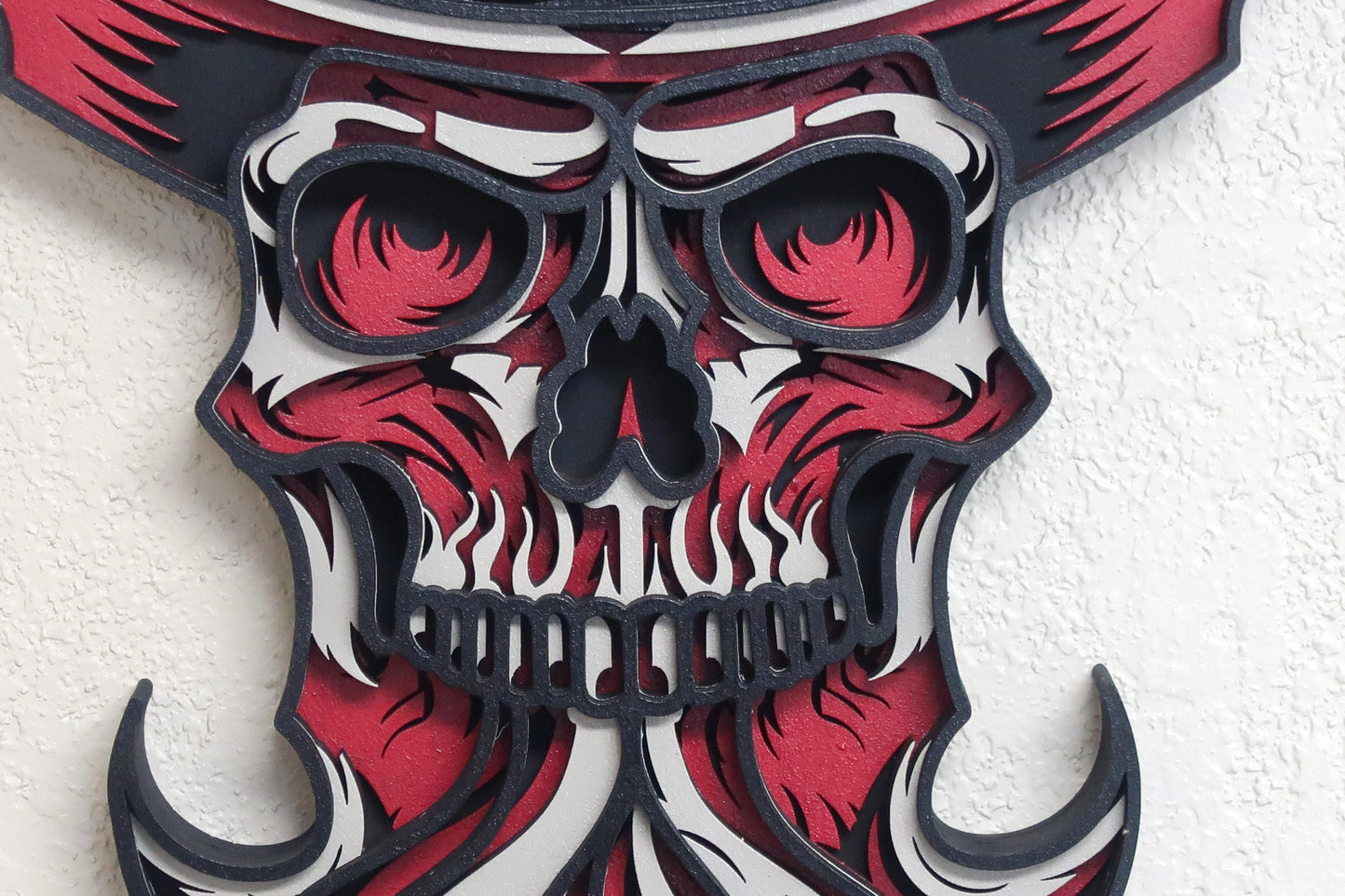EVIL LEPRECHAUN SKULL 3-D LAYERED WALL ART