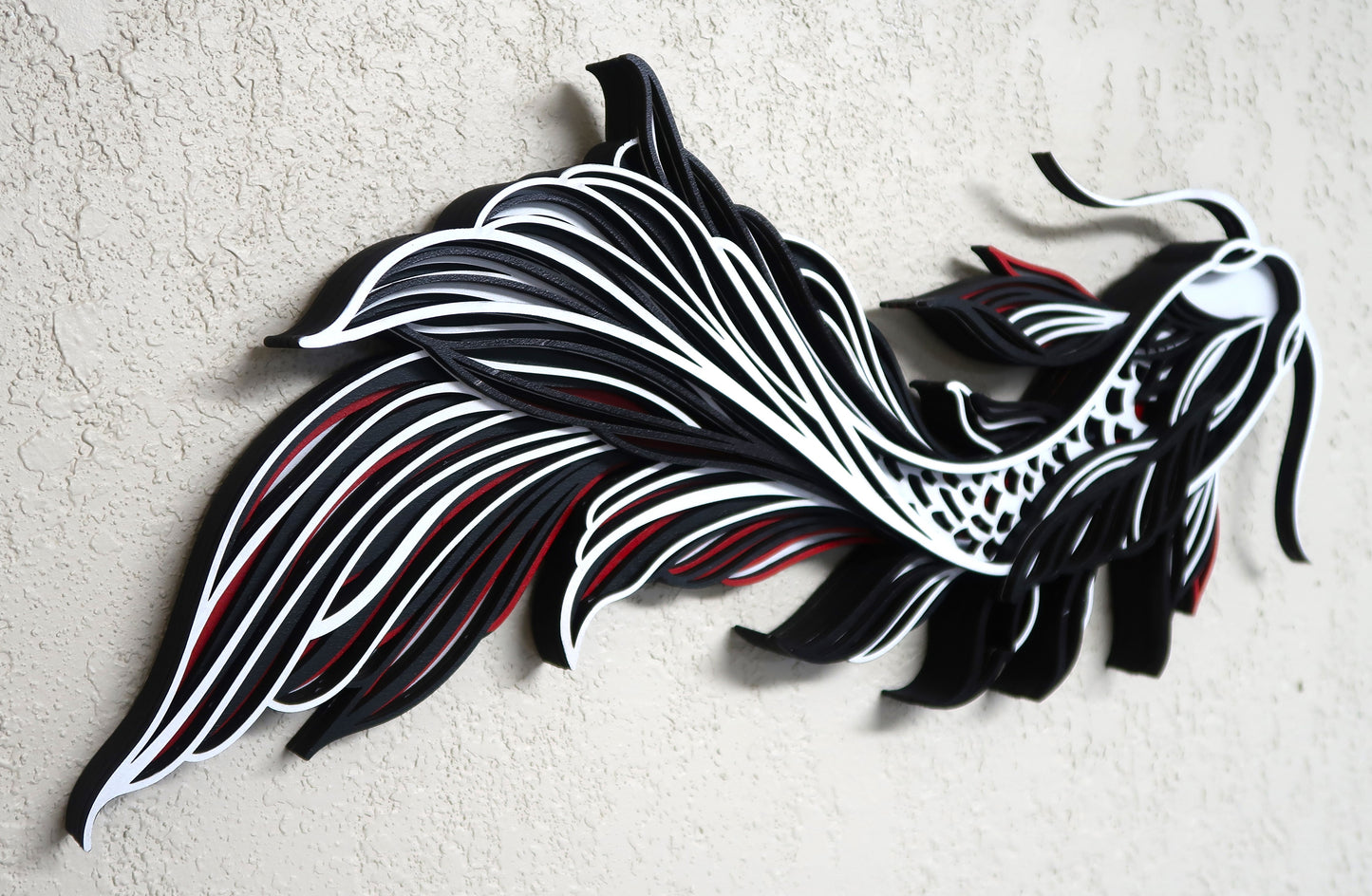KOI FISH MULTILAYER 3-D WALL ART #2