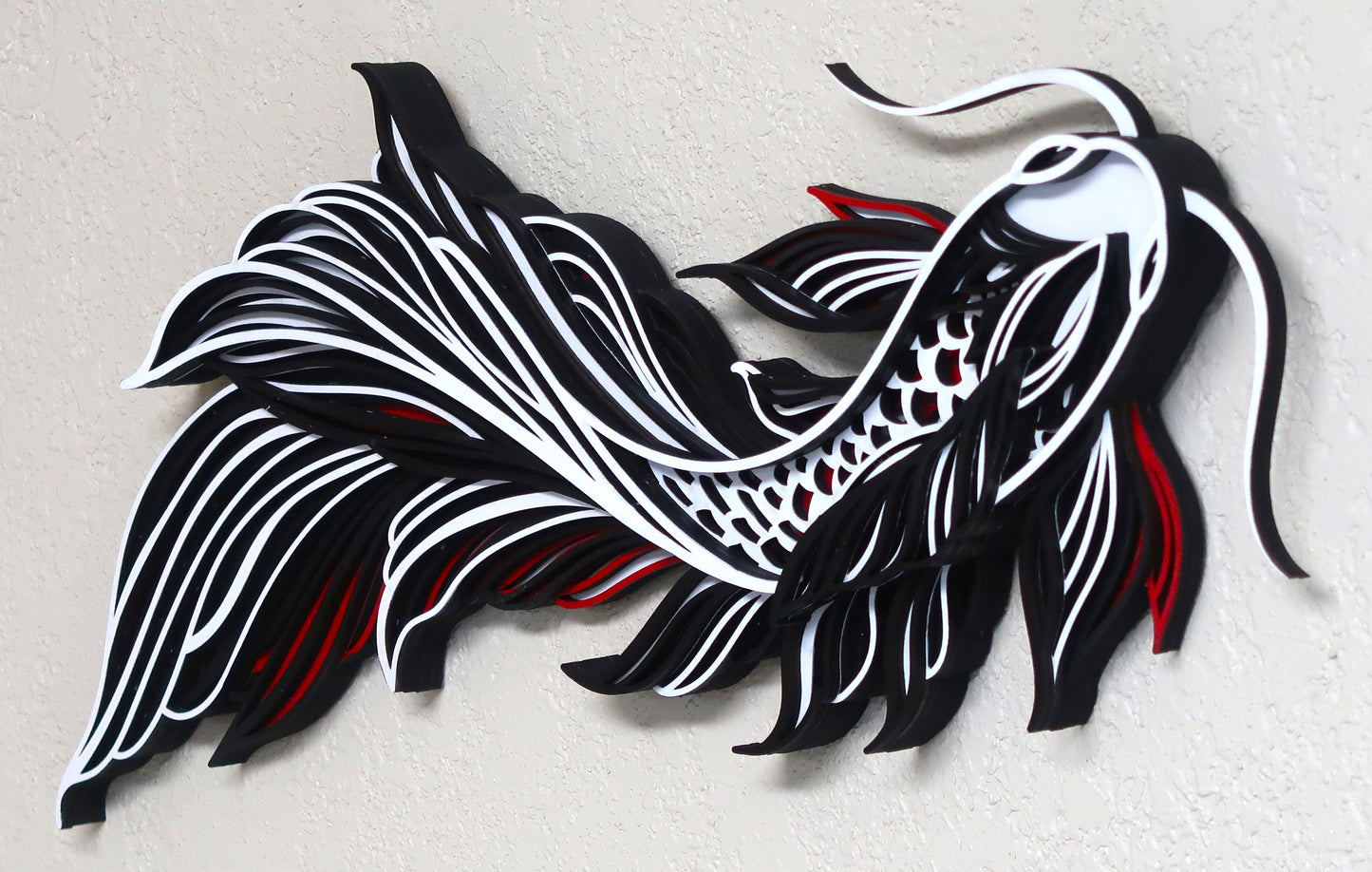 KOI FISH MULTILAYER 3-D WALL ART #2