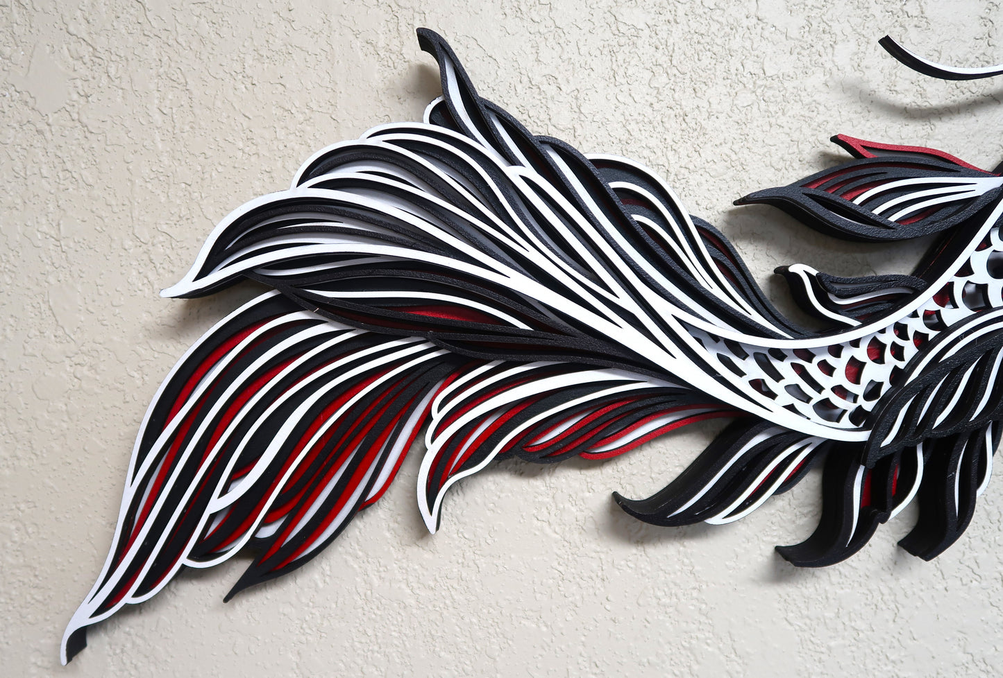 KOI FISH MULTILAYER 3-D WALL ART #2