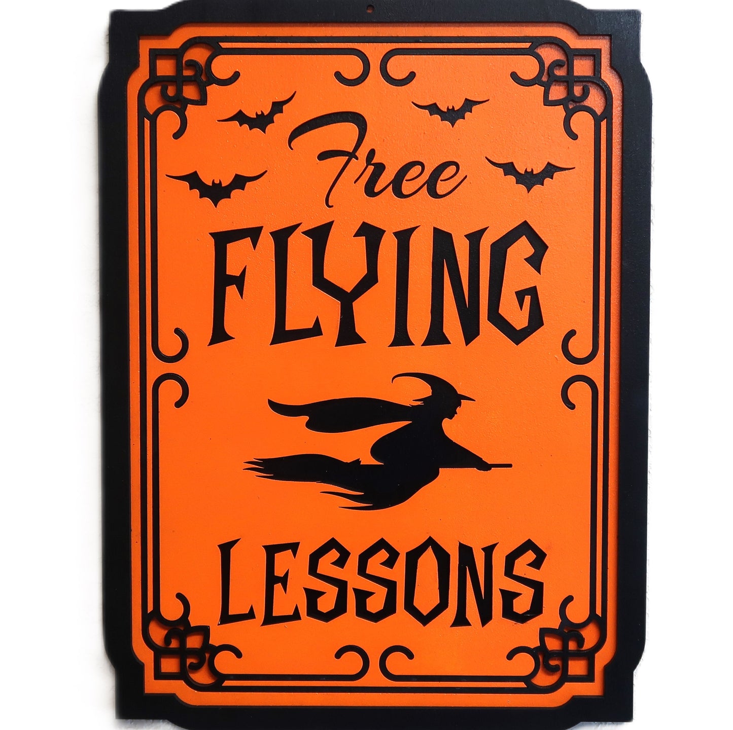 FLYING LESSONS HALLOWEEN WALL SIGN