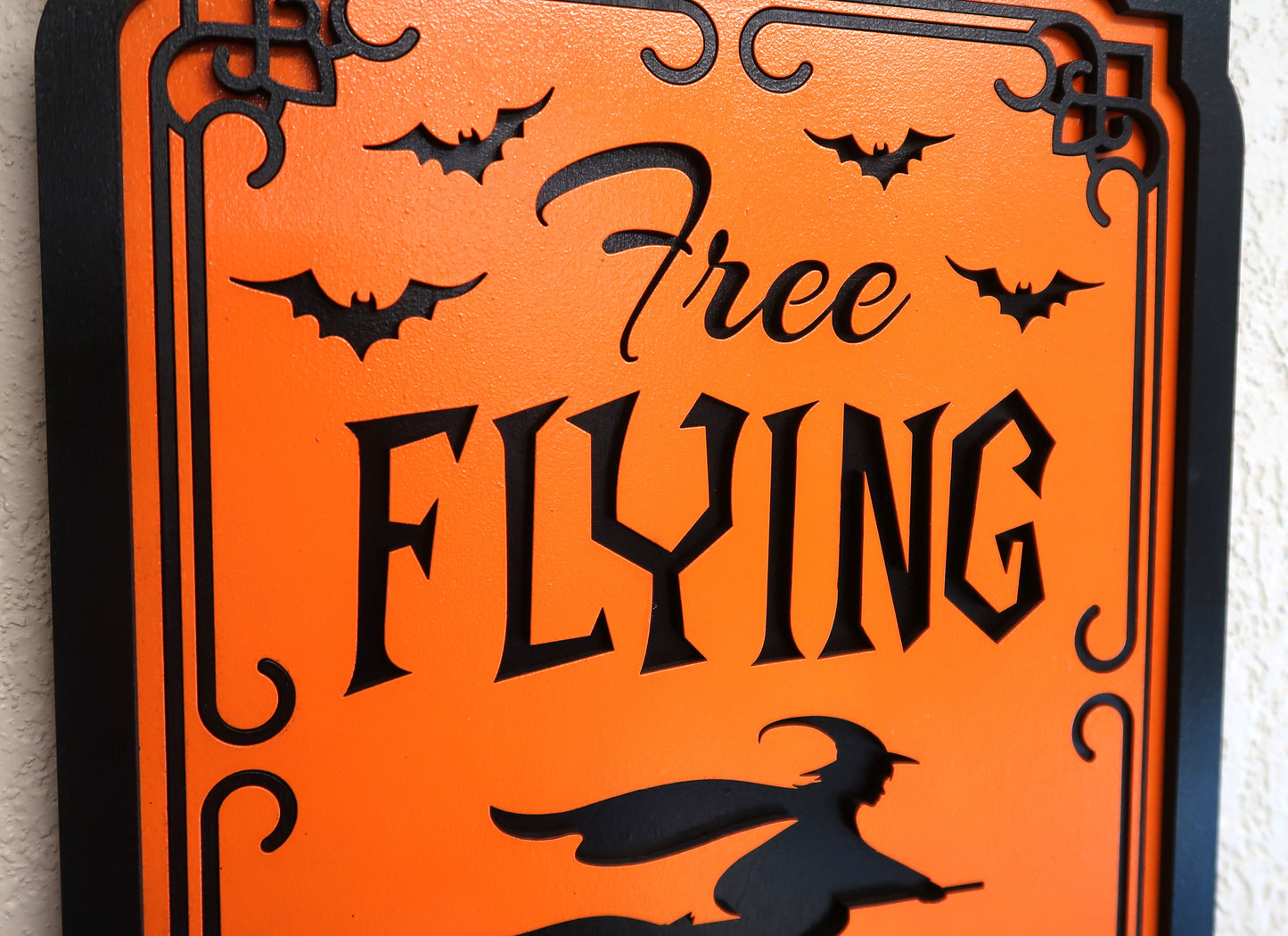 FLYING LESSONS HALLOWEEN WALL SIGN
