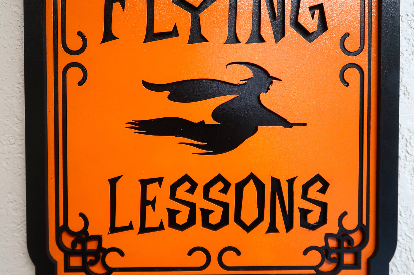 FLYING LESSONS HALLOWEEN WALL SIGN