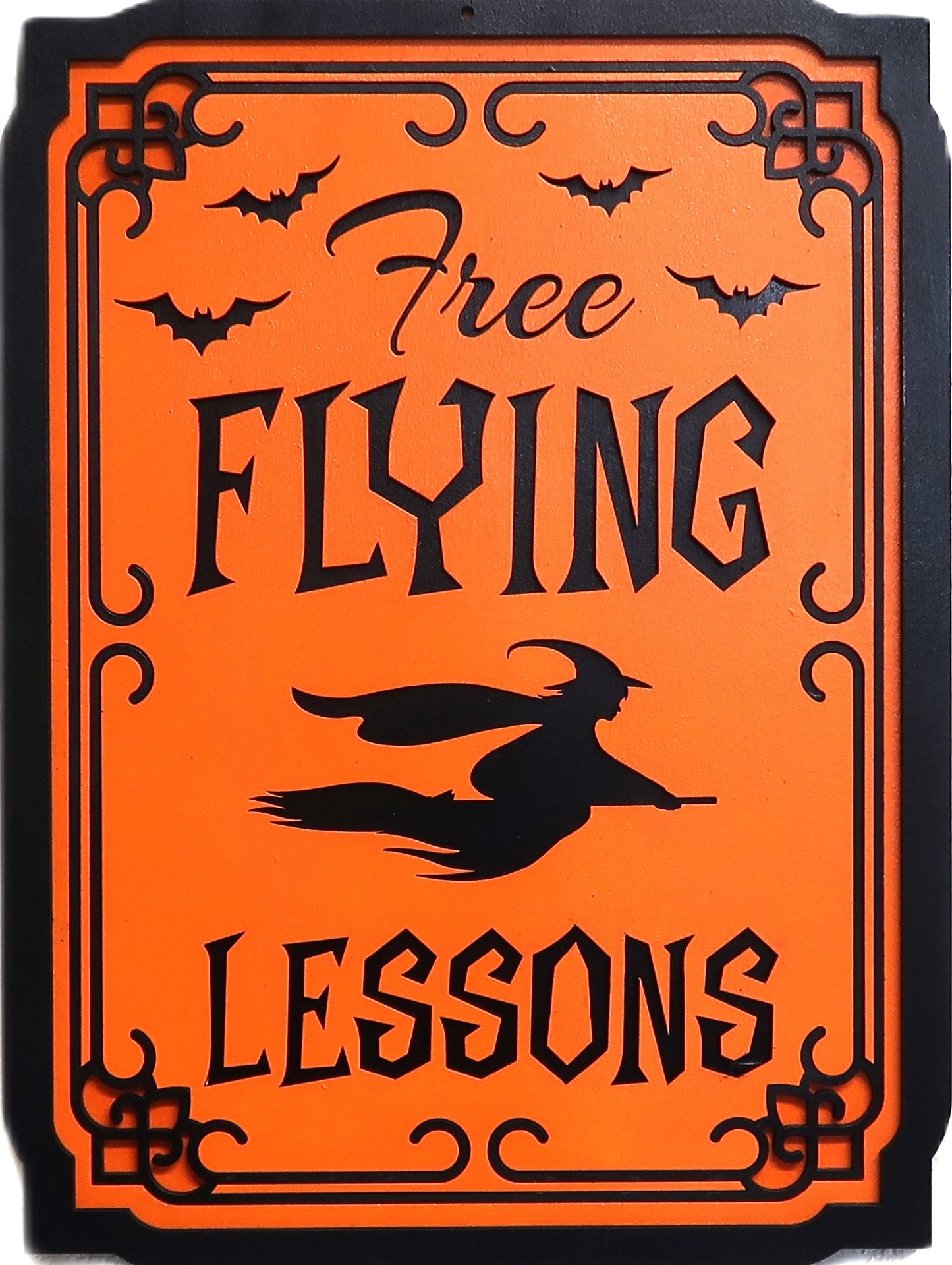 FLYING LESSONS HALLOWEEN WALL SIGN
