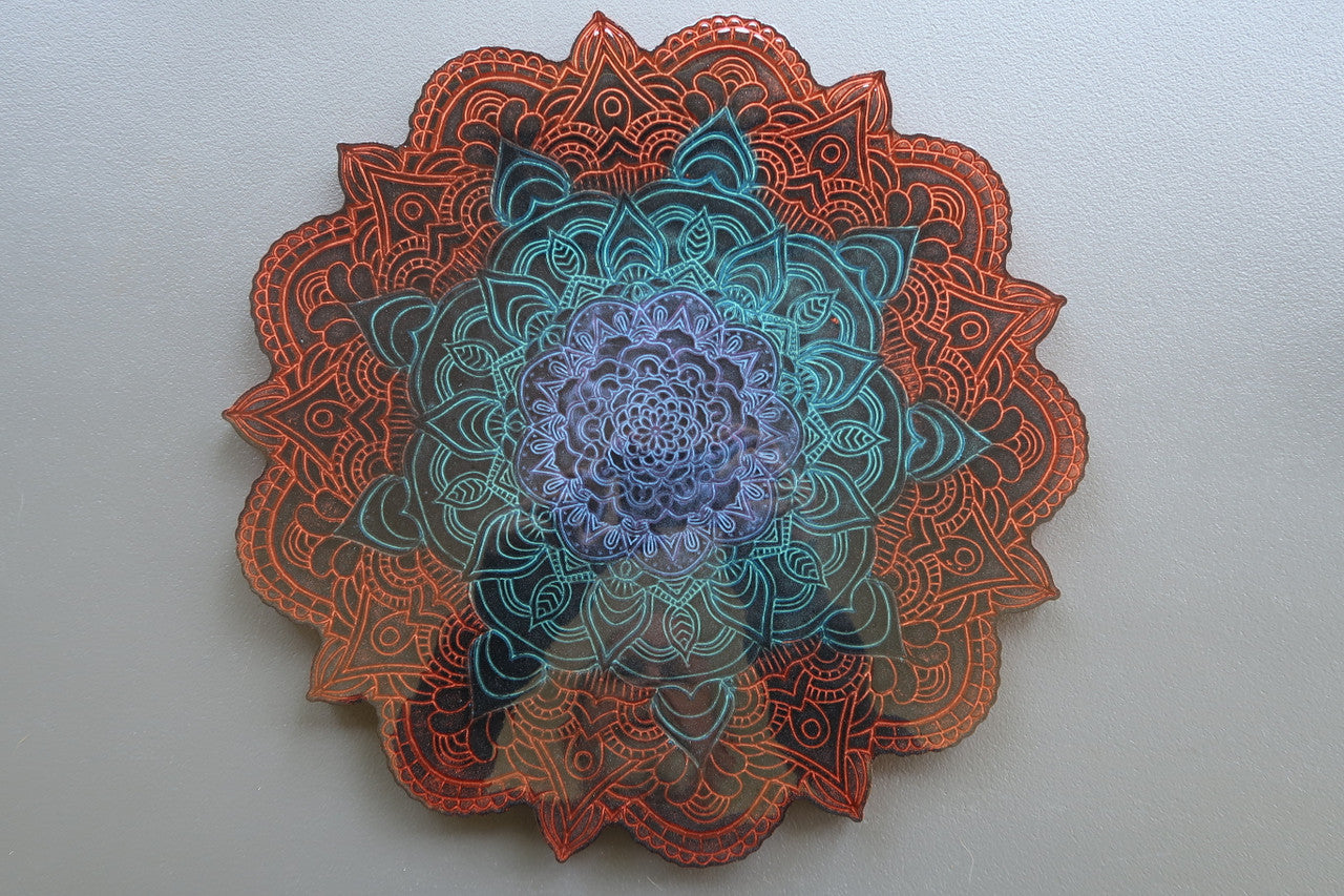 HANDCRAFTED FLOWER MANDALA WALL ART CHARCUTERIE/CHEESEBOARD
