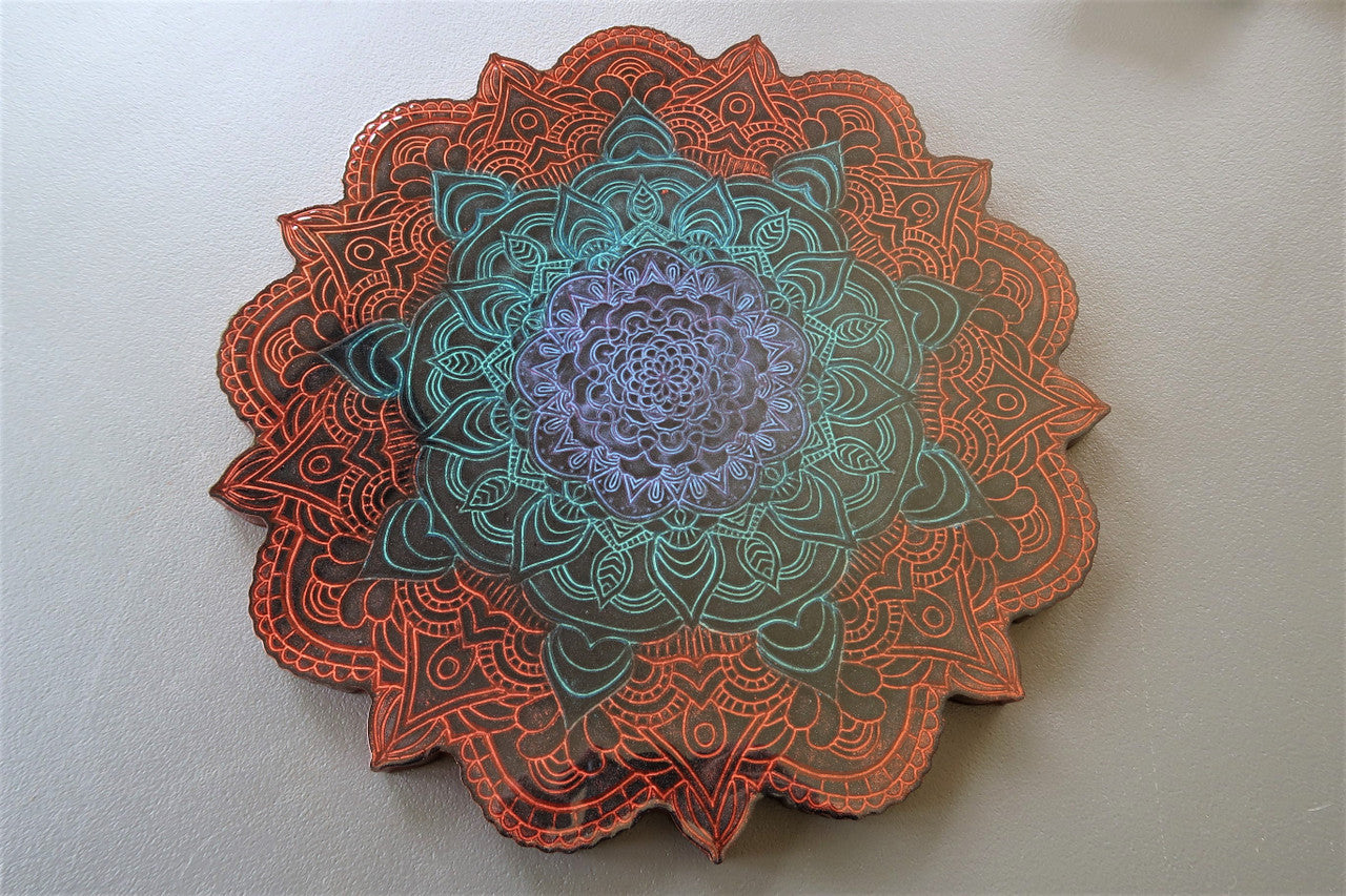 HANDCRAFTED FLOWER MANDALA WALL ART CHARCUTERIE/CHEESEBOARD