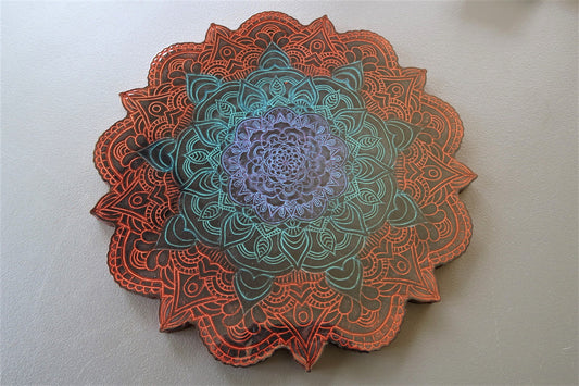 HANDCRAFTED FLOWER MANDALA WALL ART CHARCUTERIE/CHEESEBOARD