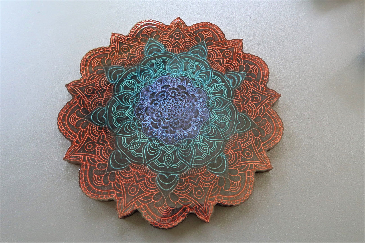 HANDCRAFTED FLOWER MANDALA WALL ART CHARCUTERIE/CHEESEBOARD