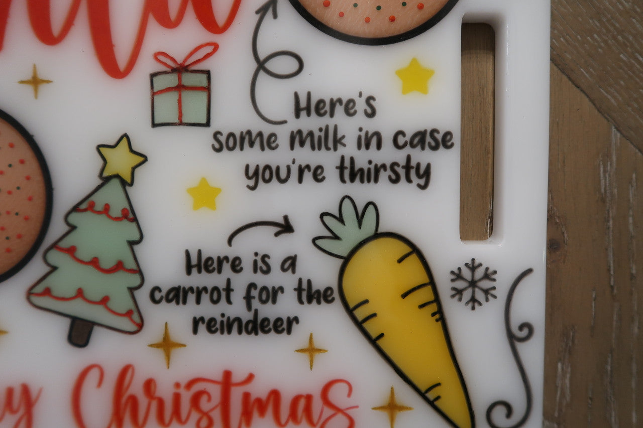 CHRISTMAS CHARCUTERIE/COOKIE RESIN BOARD WITH HANDLES
