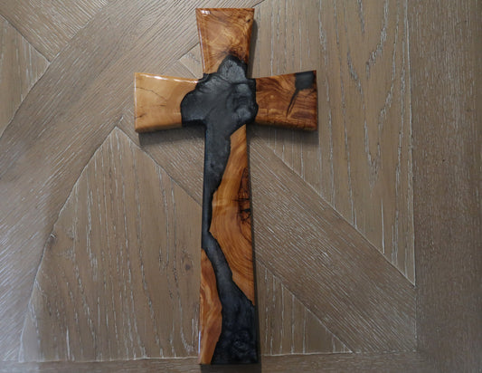 OLIVEWOOD & BATTLESHIP GREY & LIQUID METAL PEARL RESIN CROSS